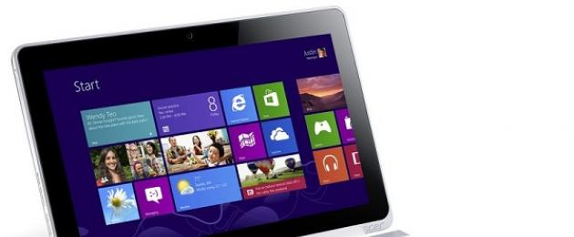 최고의 Windows 태블릿: 리뷰, 사양 및 리뷰.  Windows 운영 체제가 설치된 태블릿 - Win 8용 태블릿 가격