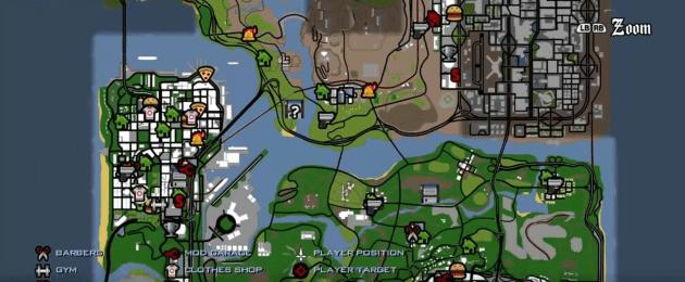 Абсолютная карта gta san andreas. Карты GTA San Andreas