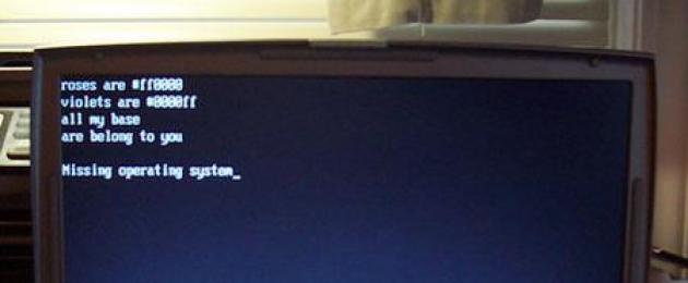 The operating system is missing windows 7. Missing operating system - what to do with an error when loading?  Changing BIOS Settings